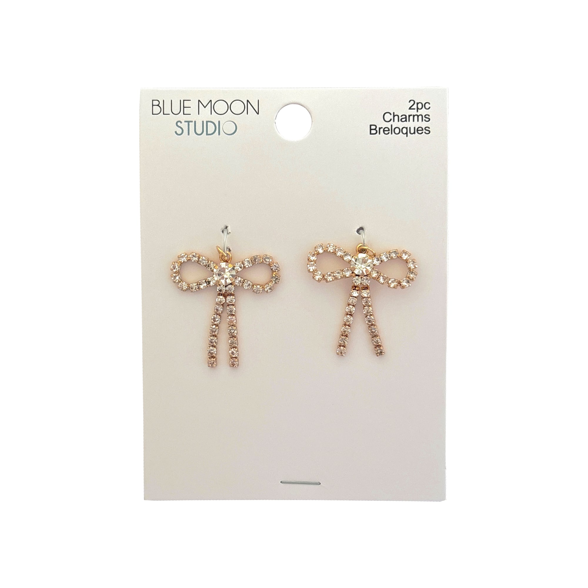 Blue Moon Studio™ Gold-Colored Claw Chain Bow Charms, 2ct.